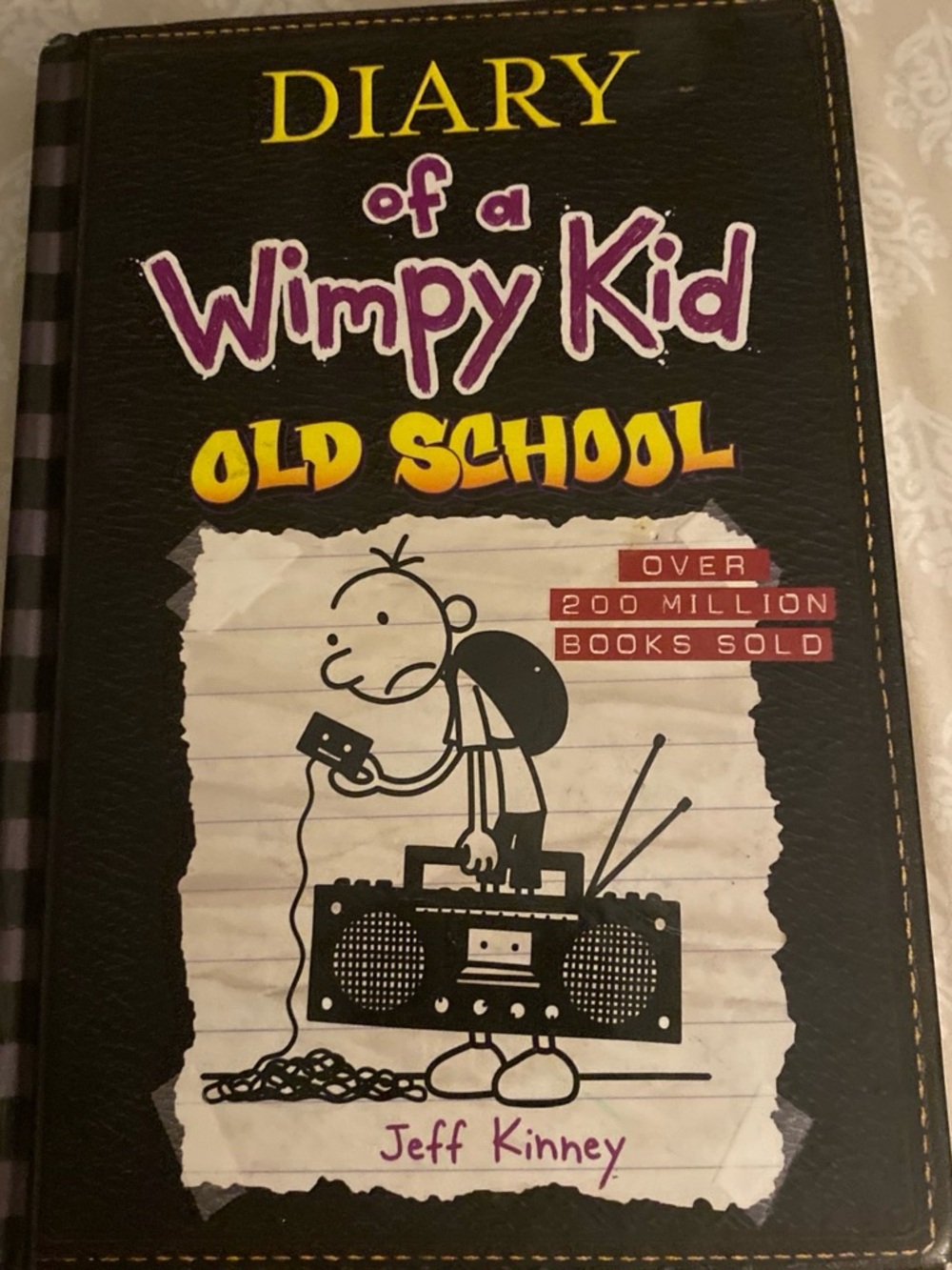 Diary of a Wimpy Kid: Old School – Black, Yellow & Purple Cover by Jeff Kinney